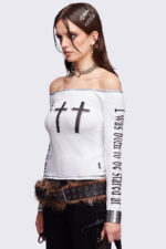 Look at Me White Off-Shoulder Top - Image 5